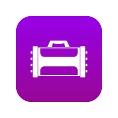 Welding machine icon digital purple for any design isolated on white vector illustration