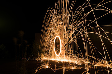 Spinning light trails