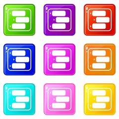 Advice chat icons set 9 color collection isolated on white for any design