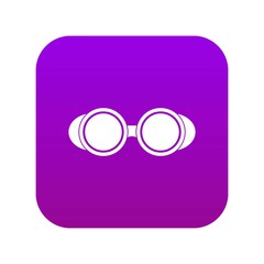 Welding glasses icon digital purple for any design isolated on white vector illustration