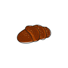 Bread, Bakery badge, logo icon modern style vector.  design elements isolated on white background 
