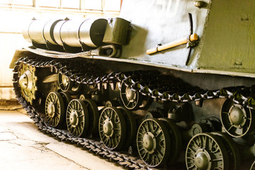 Soviet self-propelled gun. Board heavy military equipment.