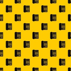 Office business keypad phone pattern seamless vector repeat geometric yellow for any design
