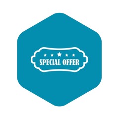 Special offer label icon. Simple illustration of special offer label vector icon for web