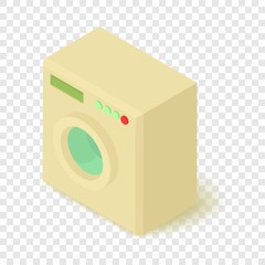 Washing machine icon. Isometric illustration of washing machine vector icon for web