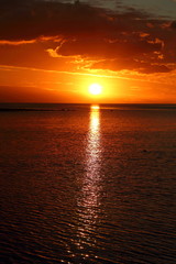 coucher de soleil en croisière