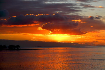 Coucher de soleil rare