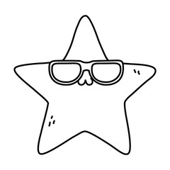 Kawaii of star cartoon design