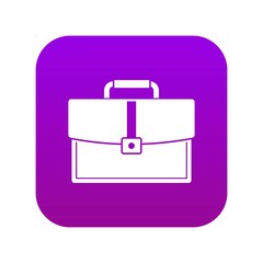 Business briefcase icon digital purple for any design isolated on white vector illustration