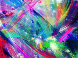 rainbow abstract fractal background 3d rendering illustration