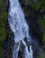 Sivlefossen, one of the most beautiful waterfall of Norway located north of the village Voss in the region Hordaland.