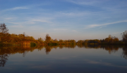 Obraz premium landscape with lake and sky