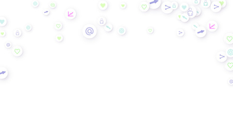 Social media marketing, Communication concept.