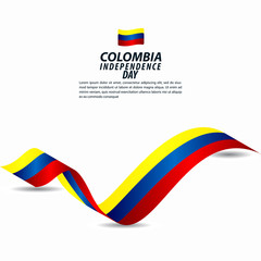 Colombia Independence Day Celebration Vector Template Design Illustration