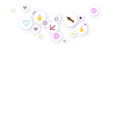 Social media marketing, Communication concept.