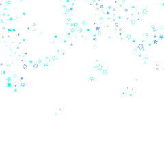 Blue, cyan, turquoise glitter stars confetti