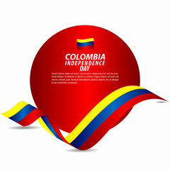 Colombia Independence Day Celebration Vector Template Design Illustration