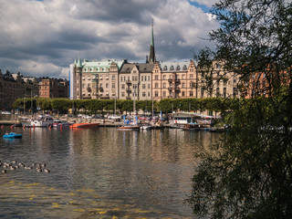Naklejka premium canal in stockholm sweden