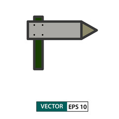 Signpost icon. Colour style. Vector illustration EPS 10