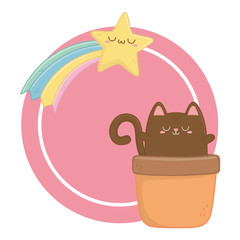 Kawaii of cat cartoon design