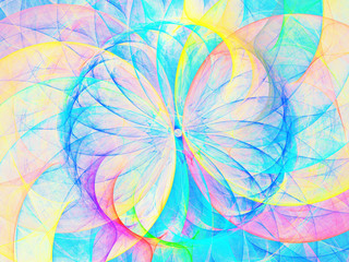 blue abstract fractal background 3d rendering illustration