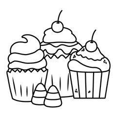 Sweet and delicious muffins design
