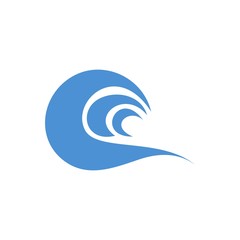 Fototapeta na wymiar Water wave icon Logo vector Template