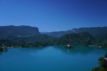 Fototapeta na wymiar The Lake Bled in Slovenia