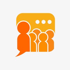 vector icon with public speaker illustrations