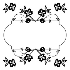 Flower design elements, with unique and elegant frame, decoration greeting card, invitation card. Vector