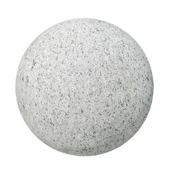 Stone or Granite ball isolated on white background.