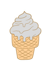 eis waffel lecker schlecken sommer eisdiele vanille sorbet hunger essen kalt clipart design cool liebe schmelzen schlemmen speiseeis