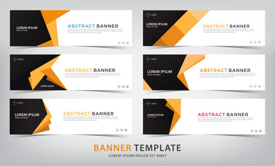 set of abstract modern banner template, vector illustration