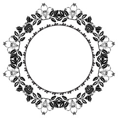 Various shape of floral frame, design blossom flower, template for cards. Vector