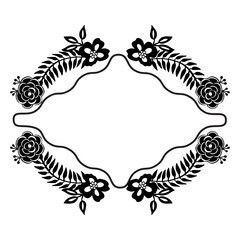 Ornate of greeting card, invitation card, design element with unique flower frame. Vector