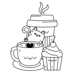 Isolated kawaii cartoon design vector illustration