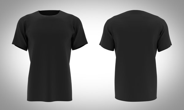 Blank Black T Shirt Front And Back