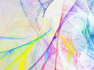 rainbow abstract fractal background 3d rendering illustration