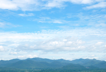 The sky and the valley along the natural landscape