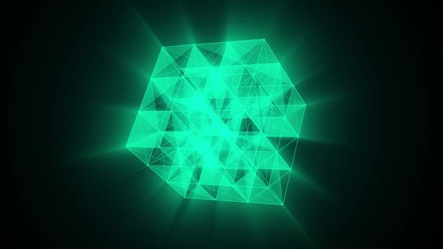 Colorful music cube box with spectrum light