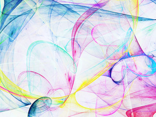 rainbow abstract fractal background 3d rendering illustration