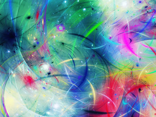 blue abstract fractal background 3d rendering illustration