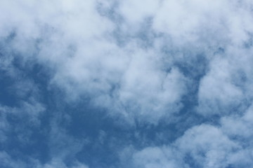 Clouds in the blue sky.