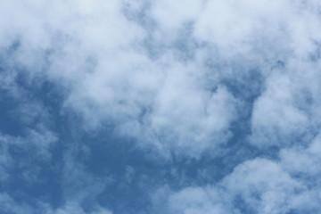 Clouds in the blue sky.