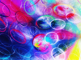 blue abstract fractal background 3d rendering illustration