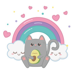 Kawaii of cat cartoon design