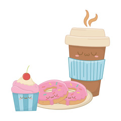 Isolated kawaii cartoons design vector illustration