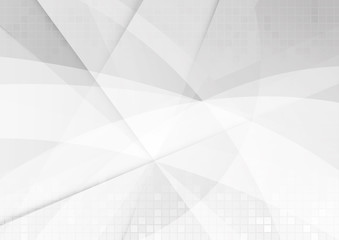 Fototapeta premium Abstract geometric white and grey color background. Technology modern design. Vector illustration.
