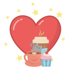 Isolated kawaii cartoons design vector illustration