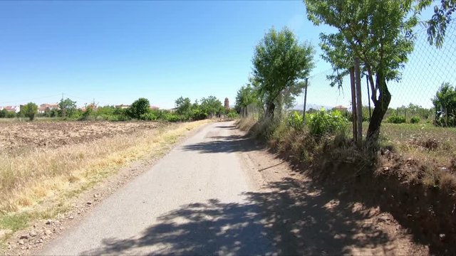 a country road going to Cogollos de Guadix, province of Granada, Andalusia, Spain